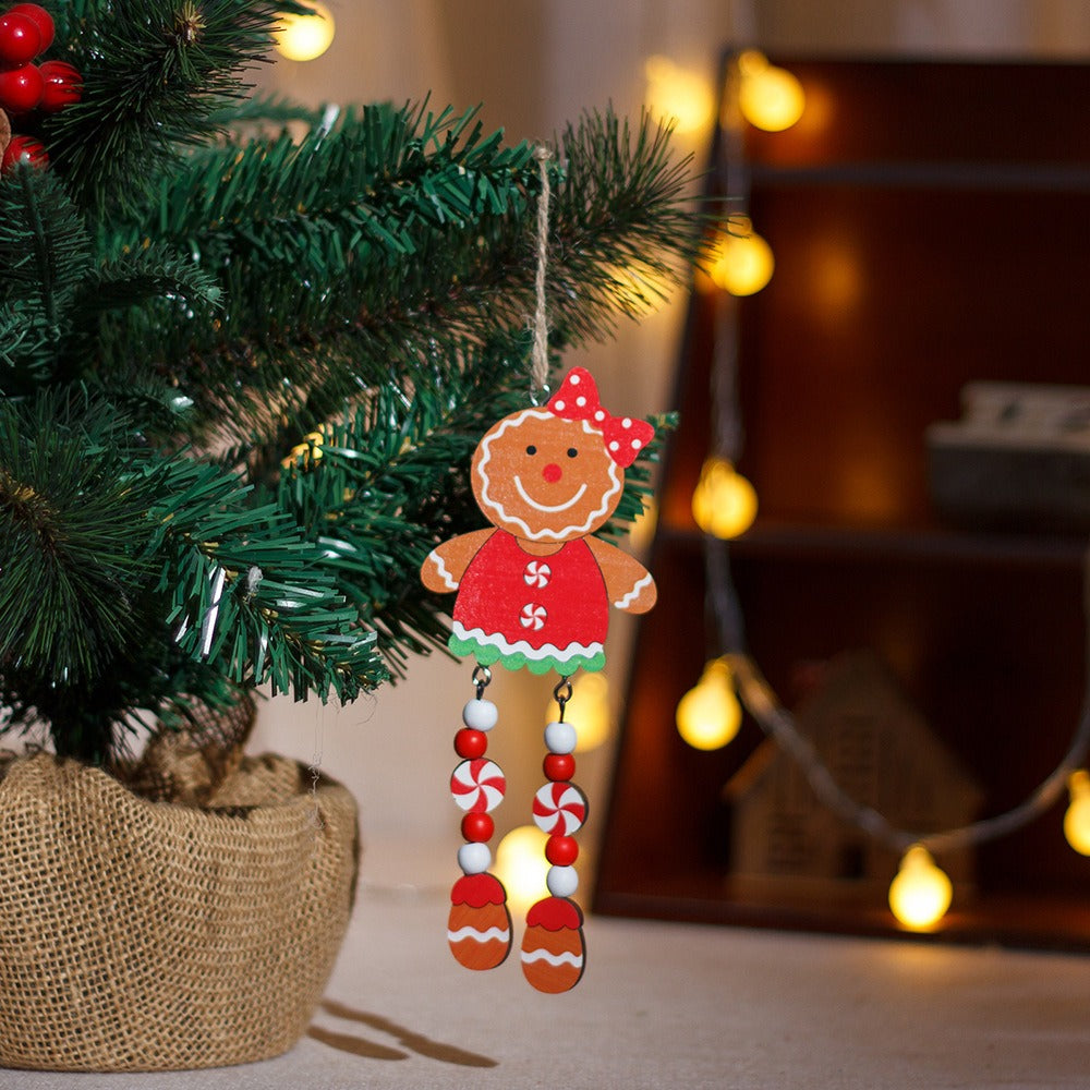 Wooden Gingerbread Ornaments for Whimsical Christmas Tree