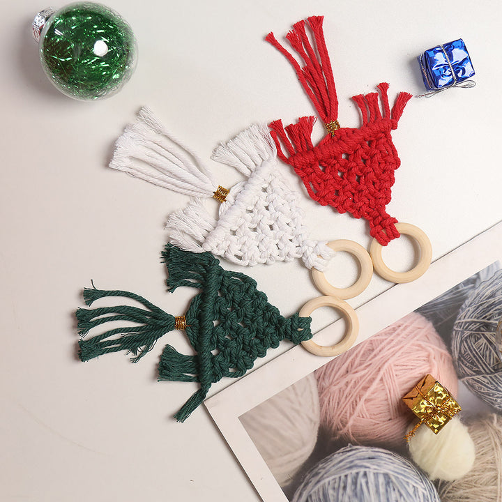 Macramé Christmas Tree Ornaments for Cozy Holiday Decor