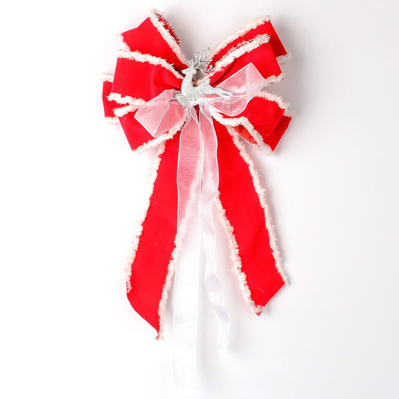 Christmas Tree Bow Decoration – Handmade Holiday Accent