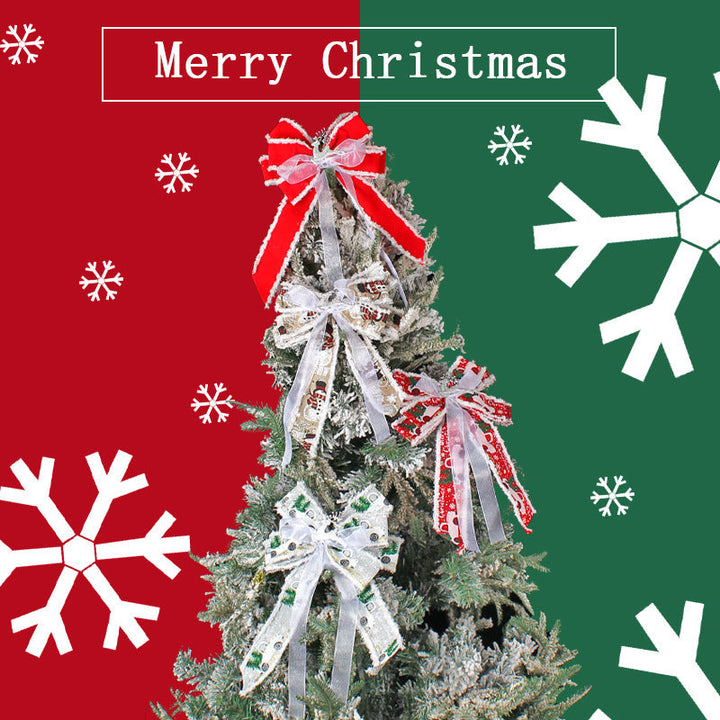 Christmas Tree Bow Decoration – Handmade Holiday Accent