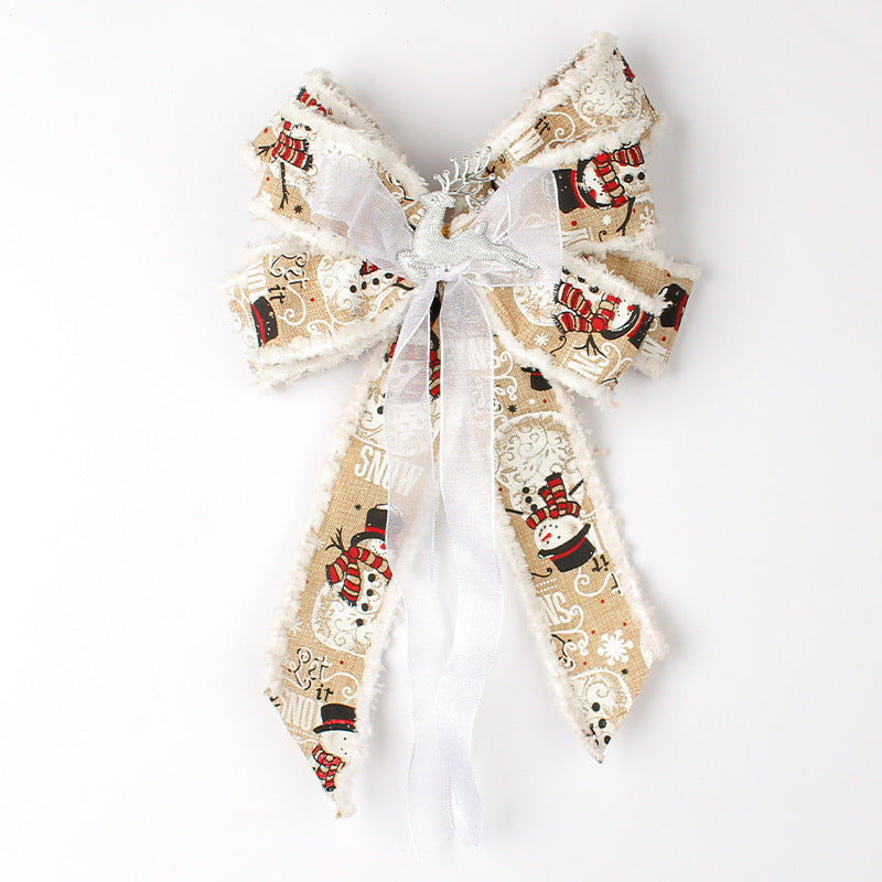 Christmas Tree Bow Decoration – Handmade Holiday Accent