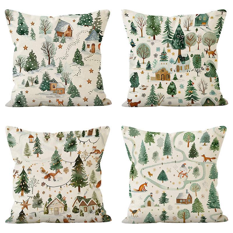 Christmas Pillowcase for Cozy Woodland Holiday Decor