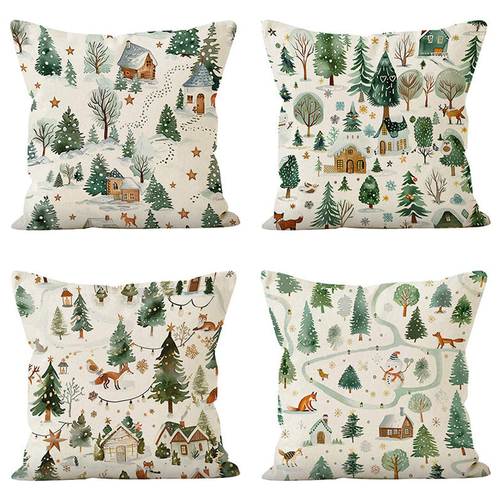 Christmas Pillowcase for Cozy Woodland Holiday Decor