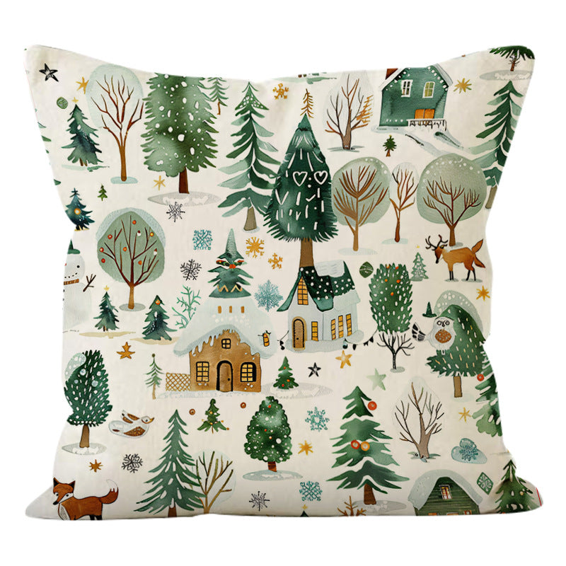 Christmas Pillowcase for Cozy Woodland Holiday Decor