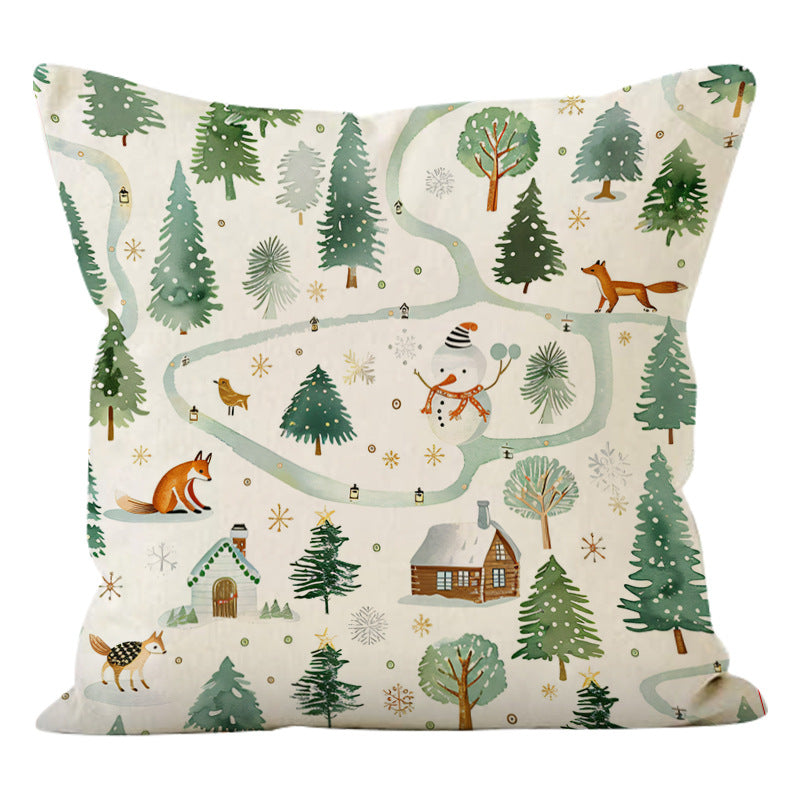 Christmas Pillowcase for Cozy Woodland Holiday Decor