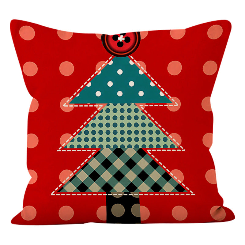 Christmas Pillowcase Cover – Cozy Patchwork Sofa Decor