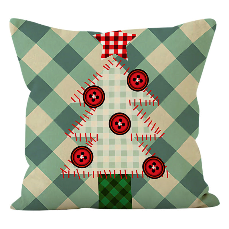 Christmas Pillowcase Cover – Cozy Patchwork Sofa Decor