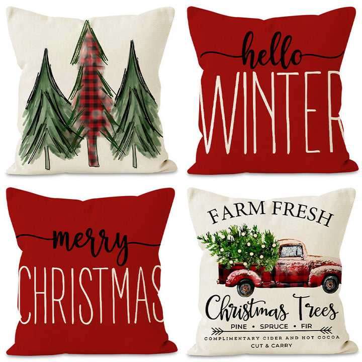 Christmas Tree Pillow Cover for Festive Sofa Decor