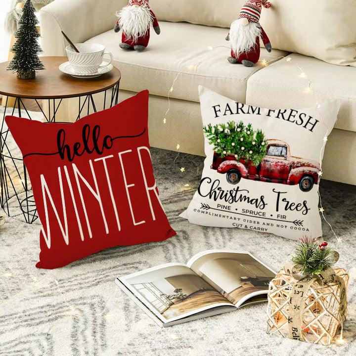 Christmas Tree Pillow Cover for Festive Sofa Decor