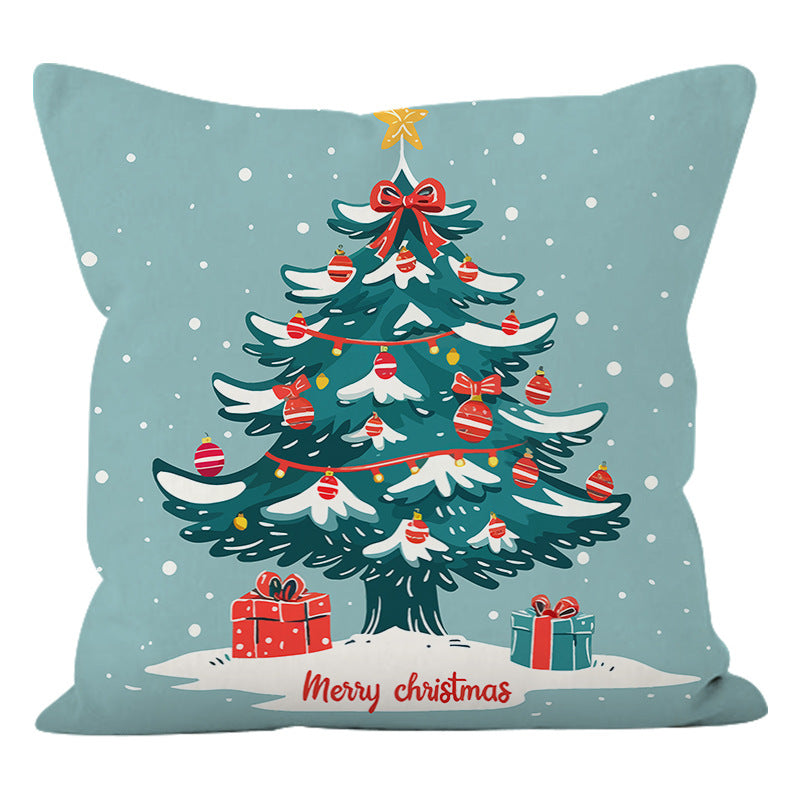 Christmas Tree Pillowcase | Cheerful Holiday Sofa Decor