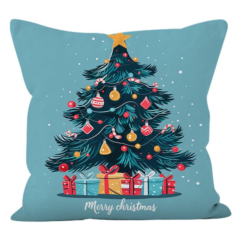Christmas Tree Pillowcase | Cheerful Holiday Sofa Decor