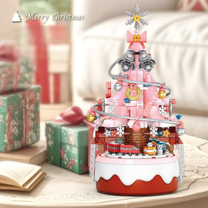 Christmas Tree Music Box Building Blocks Ornament Gift