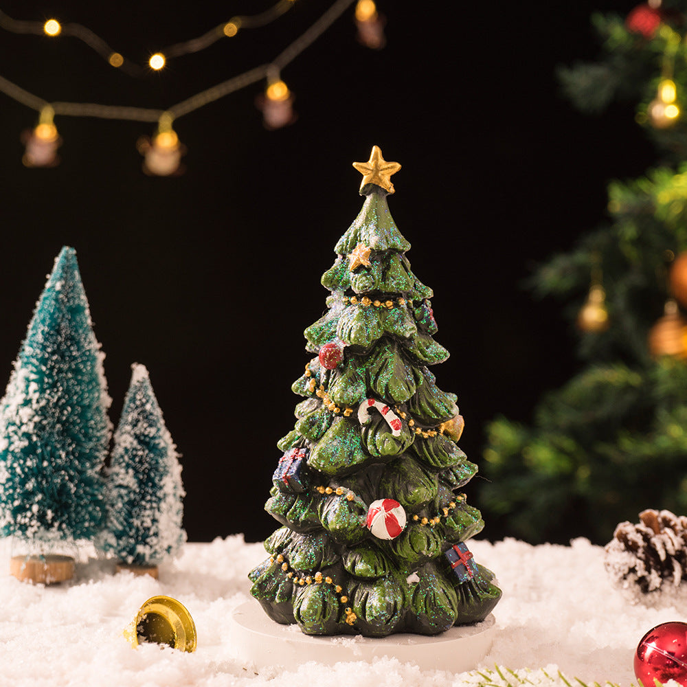 Christmas Tree Resin Decor for Festive Desktop Displays