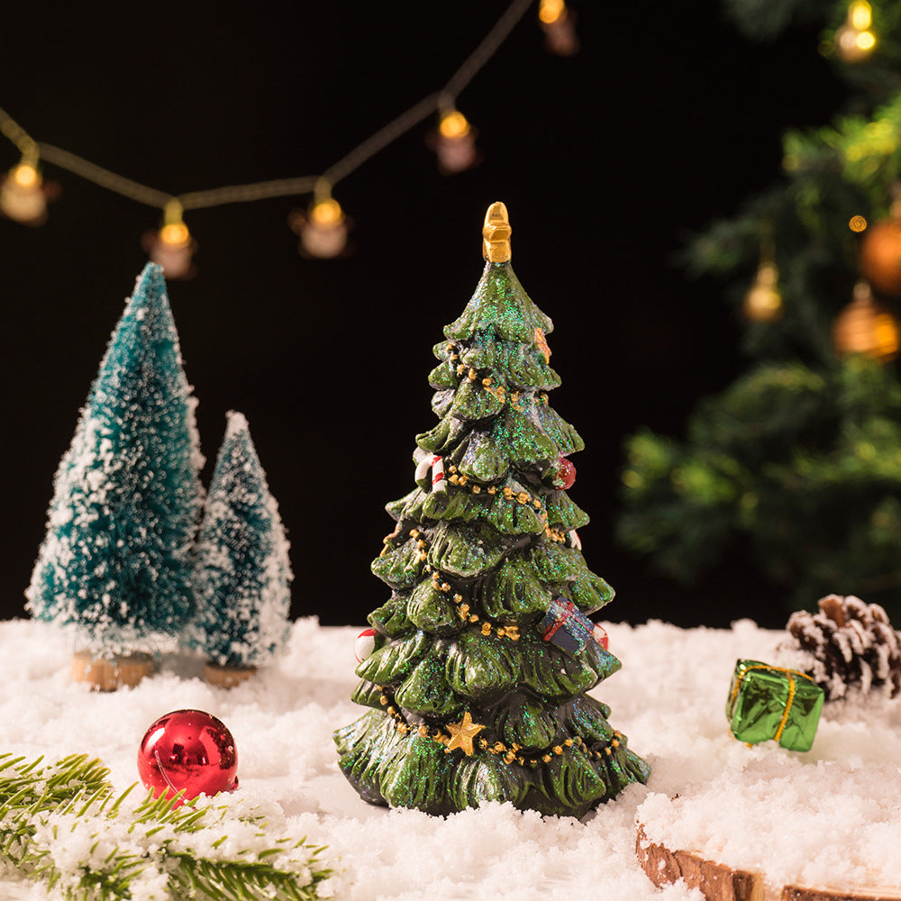 Christmas Tree Resin Decor for Festive Desktop Displays