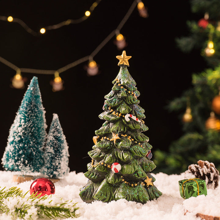 Christmas Tree Resin Decor for Festive Desktop Displays