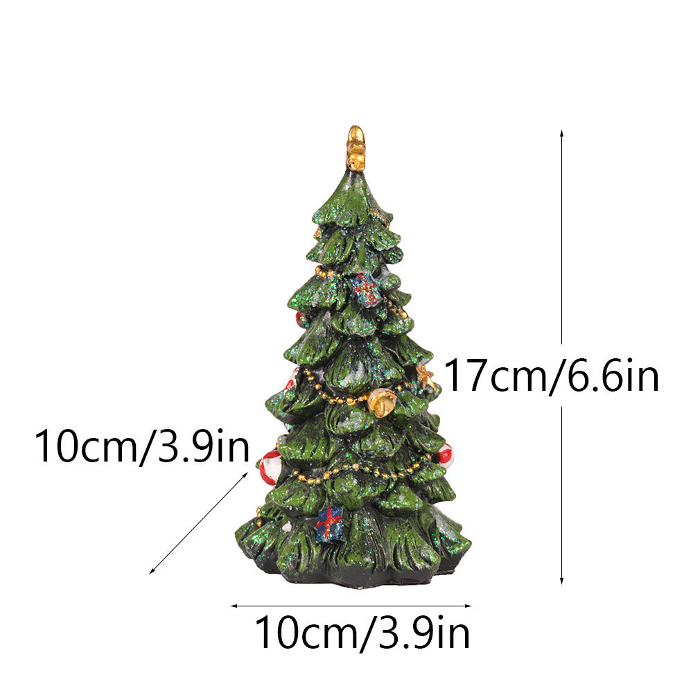 Christmas Tree Resin Decor for Festive Desktop Displays
