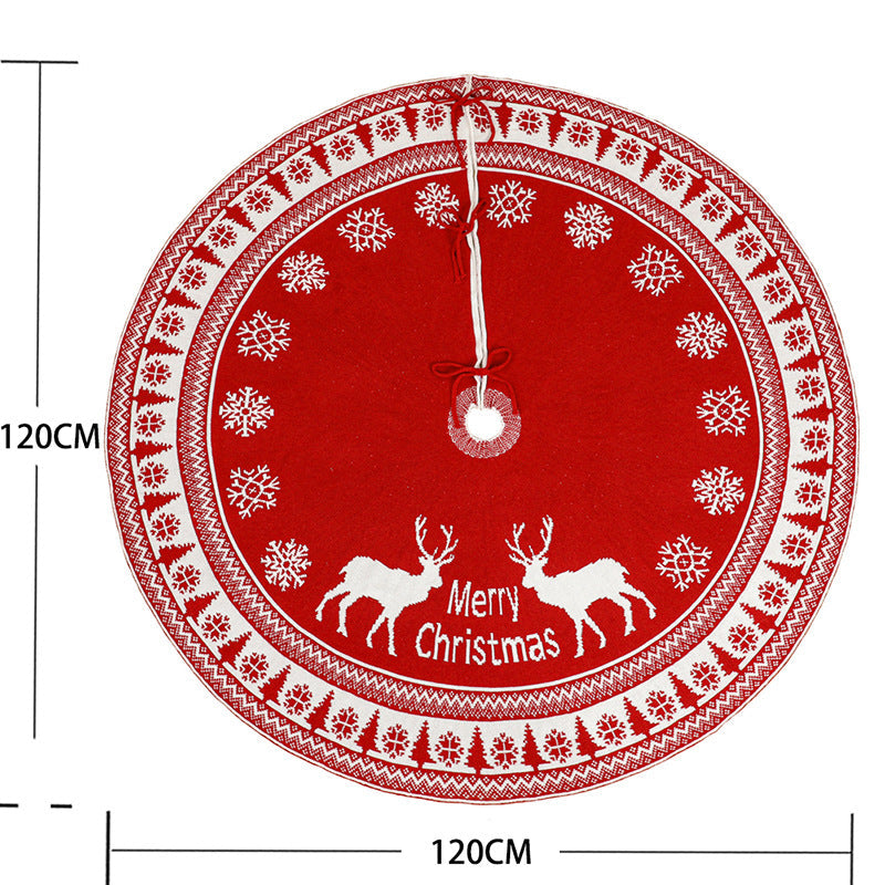 Knitted Christmas Tree Skirt for a Cozy Nordic Look