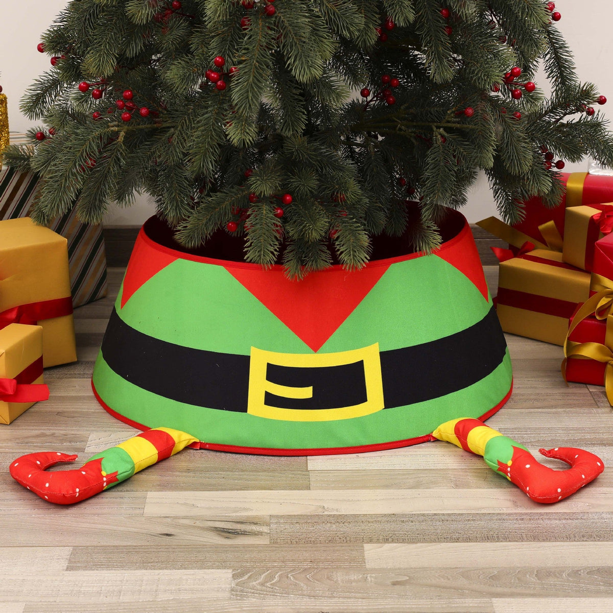Christmas Tree Skirt With Legs | Santa Base Decor