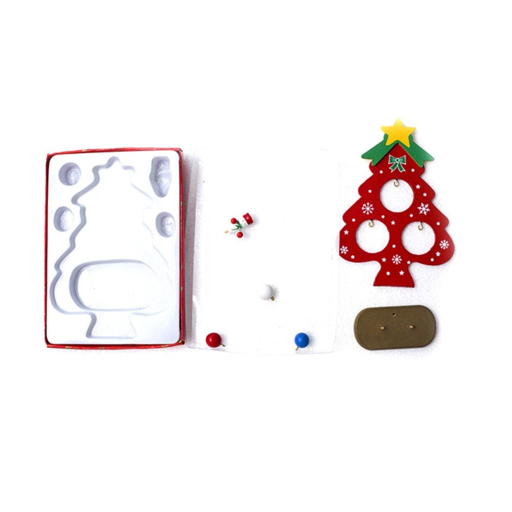 Mini Wooden Christmas Tree Ornaments for Tables