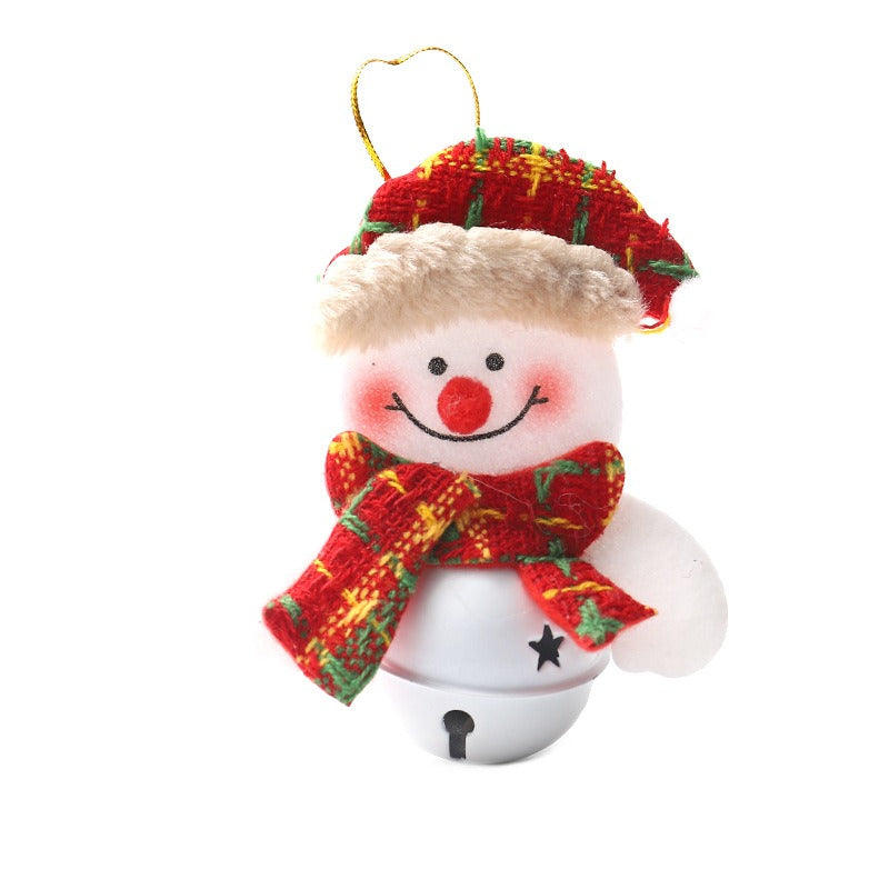 Plush Christmas Tree Ornament with Bell Character Doll