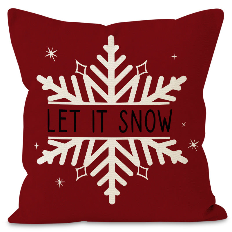 Christmas Snowflake Pillow Cover for Festive Sofa Decor