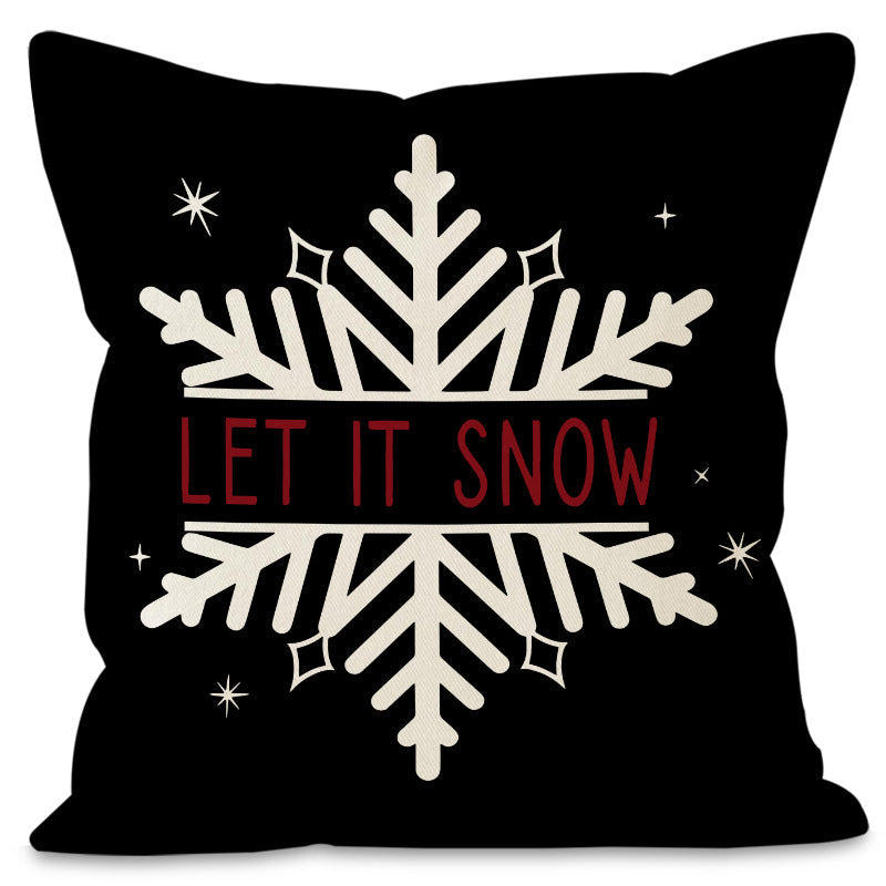 Christmas Snowflake Pillow Cover for Festive Sofa Decor