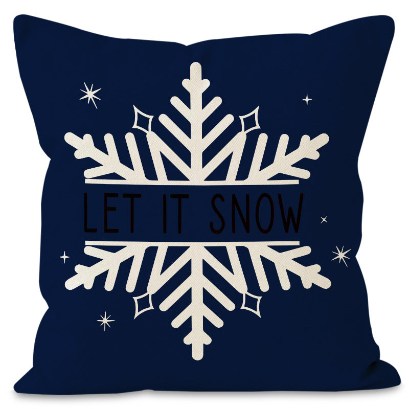Christmas Snowflake Pillow Cover for Festive Sofa Decor