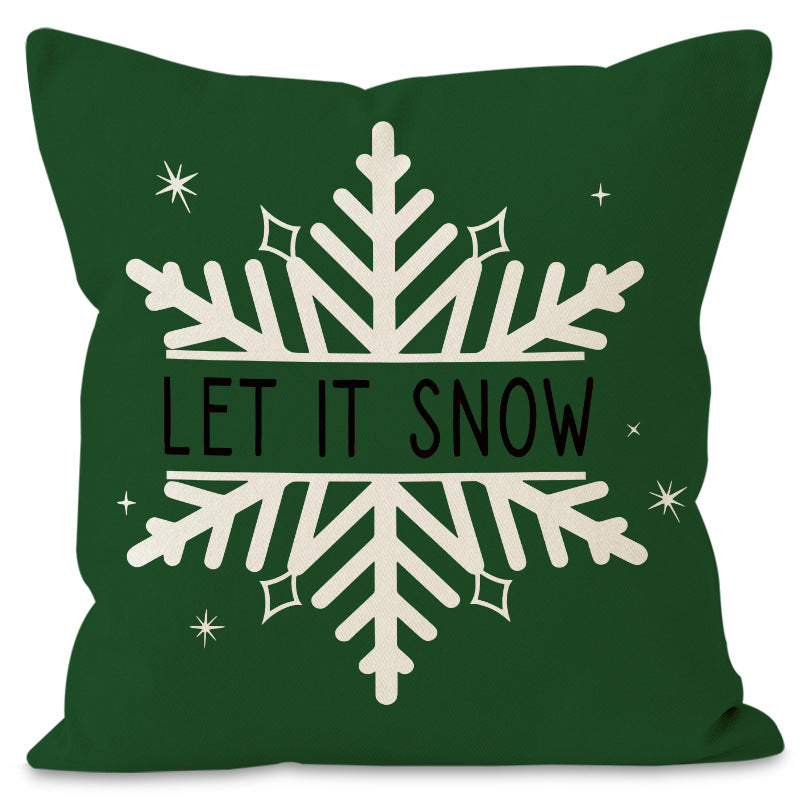 Christmas Snowflake Pillow Cover for Festive Sofa Decor