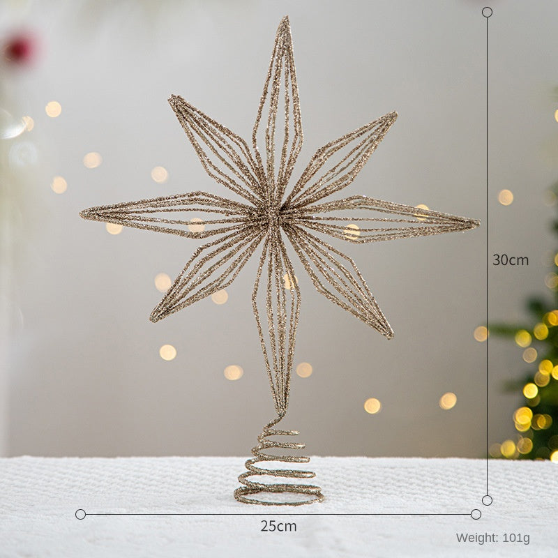 Christmas Tree Topper Star With Sparkling Warm Glow