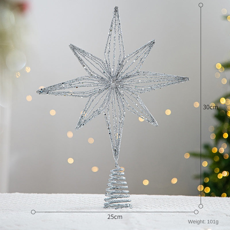 Christmas Tree Topper Star With Sparkling Warm Glow