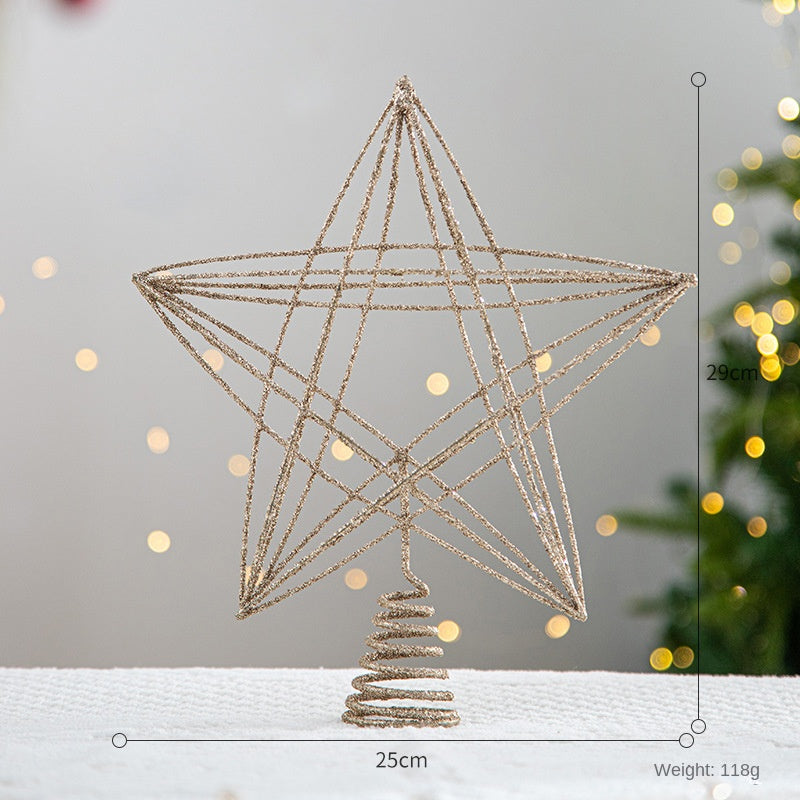 Christmas Tree Topper Star With Sparkling Warm Glow