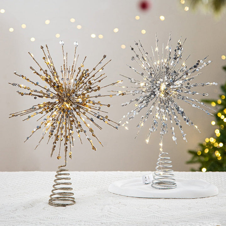 Christmas Tree Topper Star With Sparkling Warm Glow