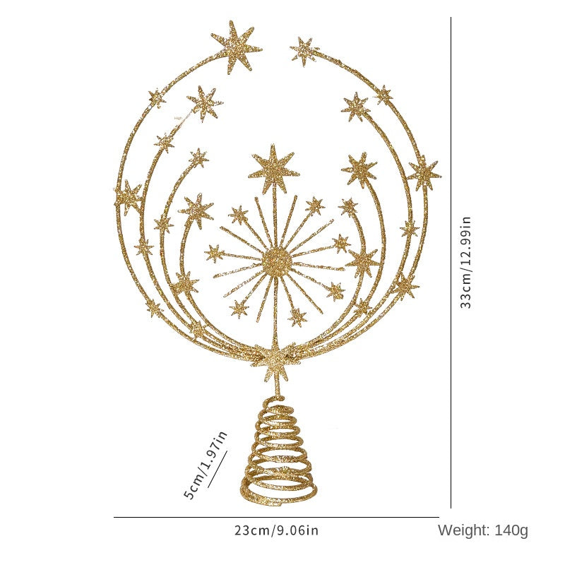 Christmas Tree Topper Star With Sparkling Warm Glow