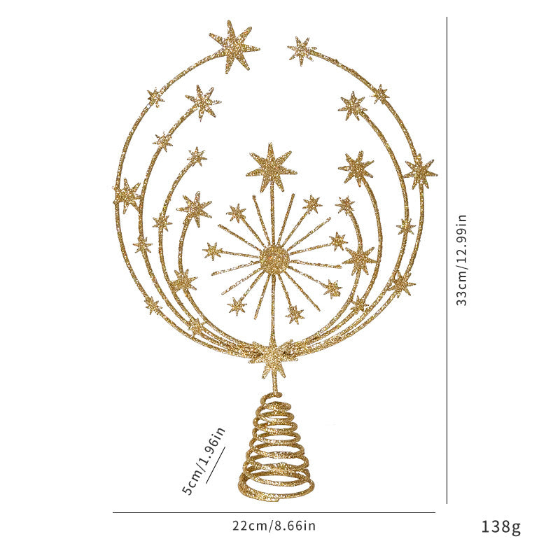 Gold Christmas Tree Topper for Elegant Holiday Decor