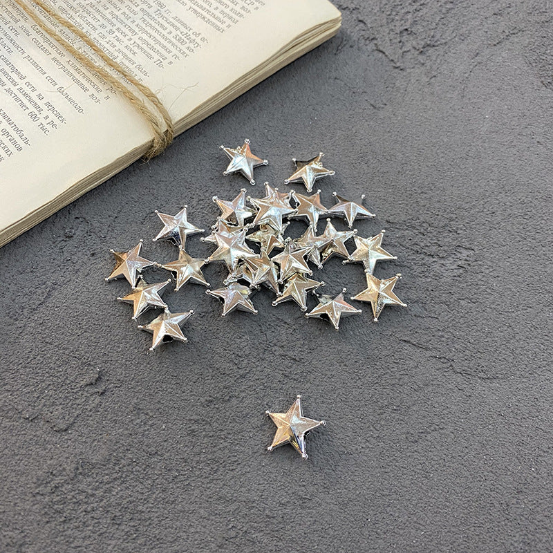 Mini Christmas Cake Star Topper – Metallic Gold Decor