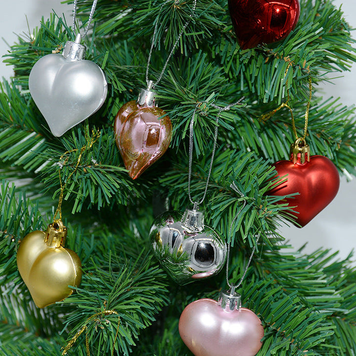Heart Christmas Tree Ornaments Romantic Holiday Decor