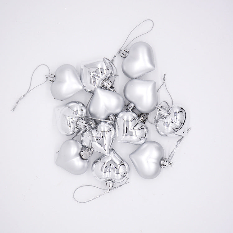 Heart Christmas Tree Ornaments Romantic Holiday Decor