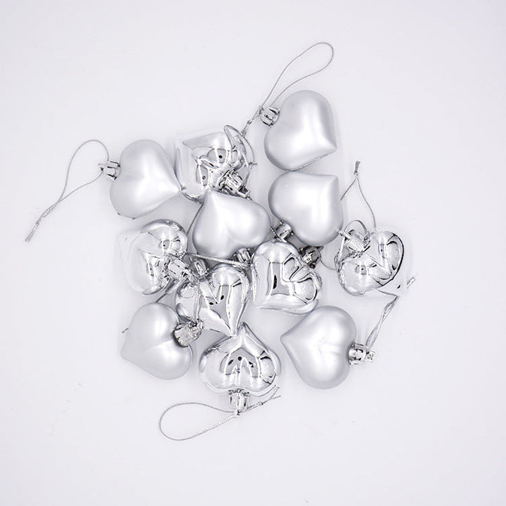 Heart Christmas Tree Ornaments Romantic Holiday Decor