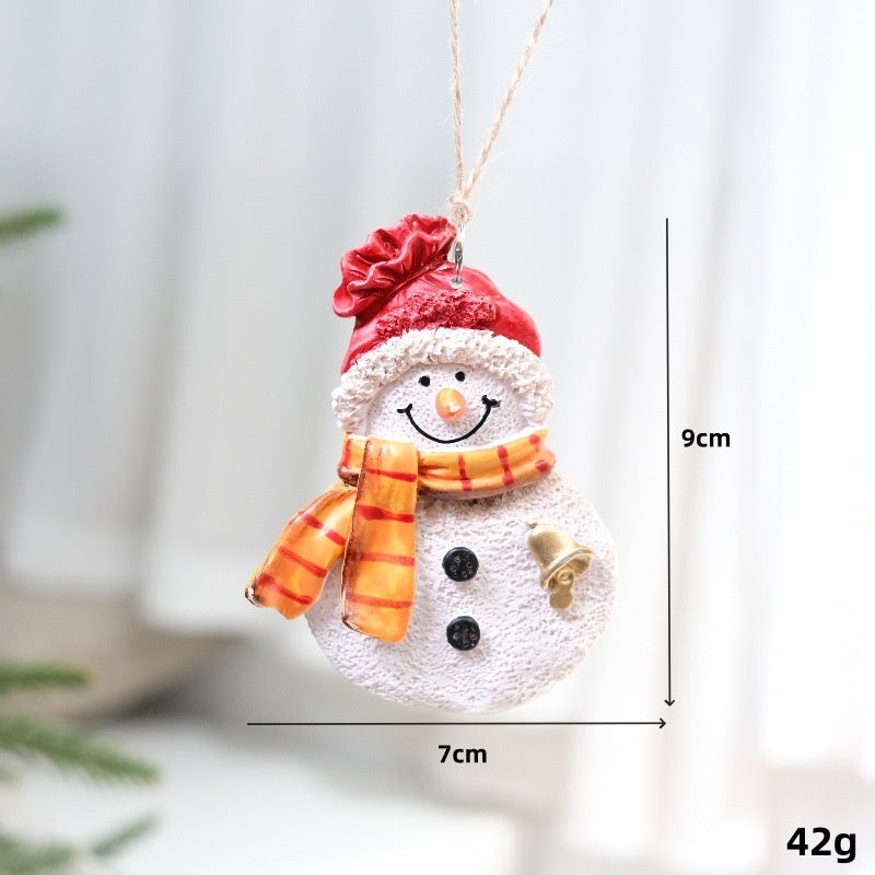 Vintage Santa Snowman Christmas Ornament Set for Trees
