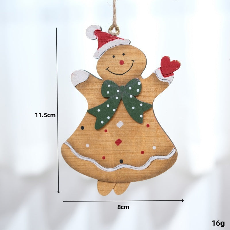 Wooden Christmas Ornaments for Vintage Tree Charm