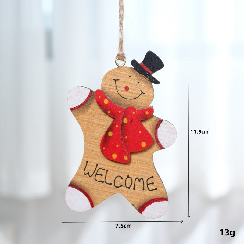 Wooden Christmas Ornaments for Vintage Tree Charm