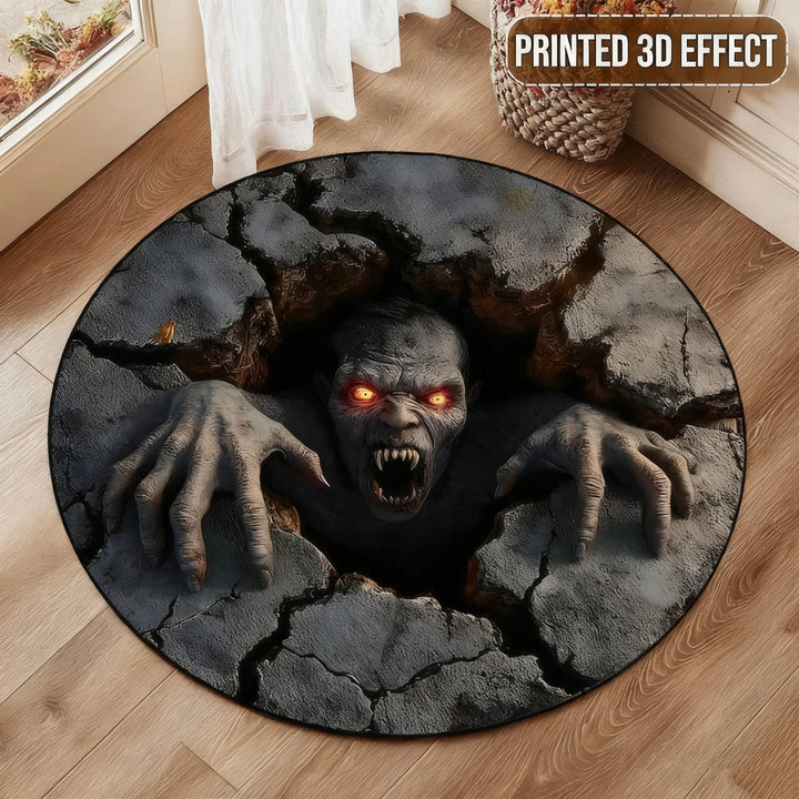 3D Monster Rug for Halloween Broken-Floor Illusion