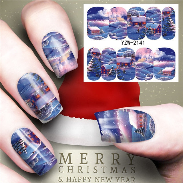 Christmas Water Nail Stickers for Easy Holiday Art