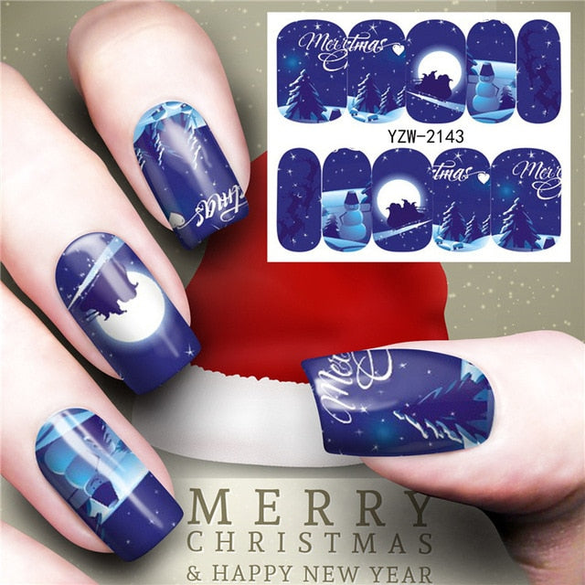 Christmas Water Nail Stickers for Easy Holiday Art