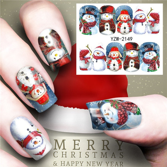 Christmas Water Nail Stickers for Easy Holiday Art