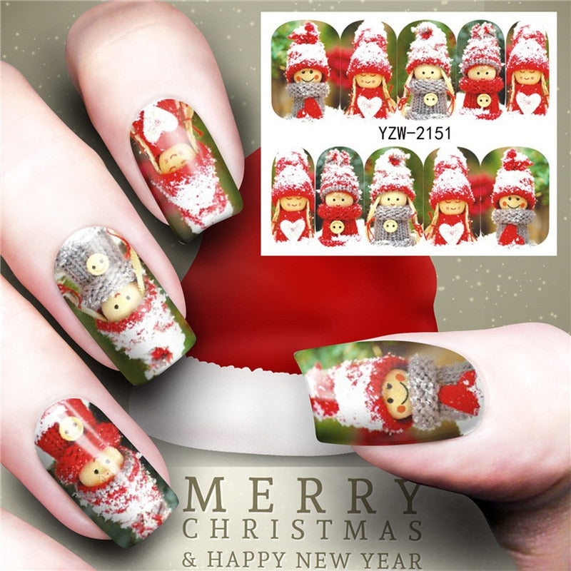 Christmas Water Nail Stickers for Easy Holiday Art