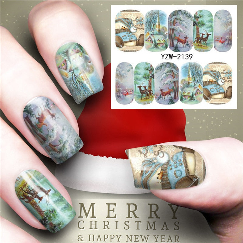 Christmas Water Nail Stickers for Easy Holiday Art