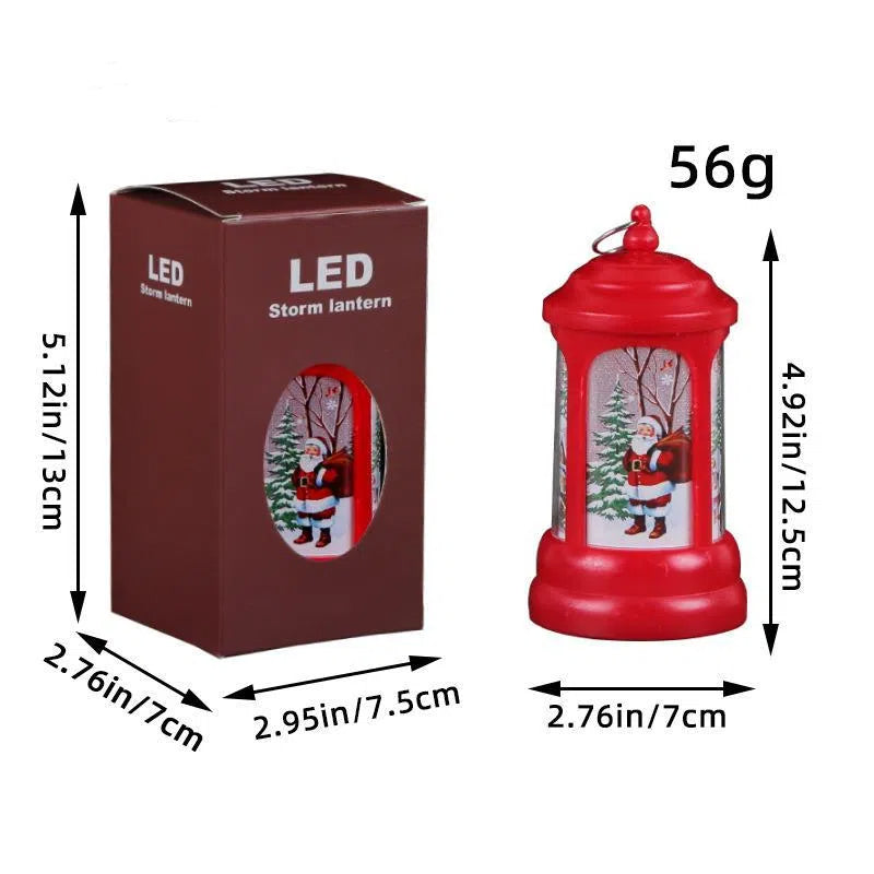 Christmas LED Lantern with Santa Claus Glow Decoration
