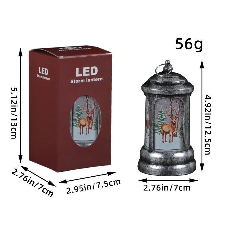 Christmas LED Lantern with Santa Claus Glow Decoration