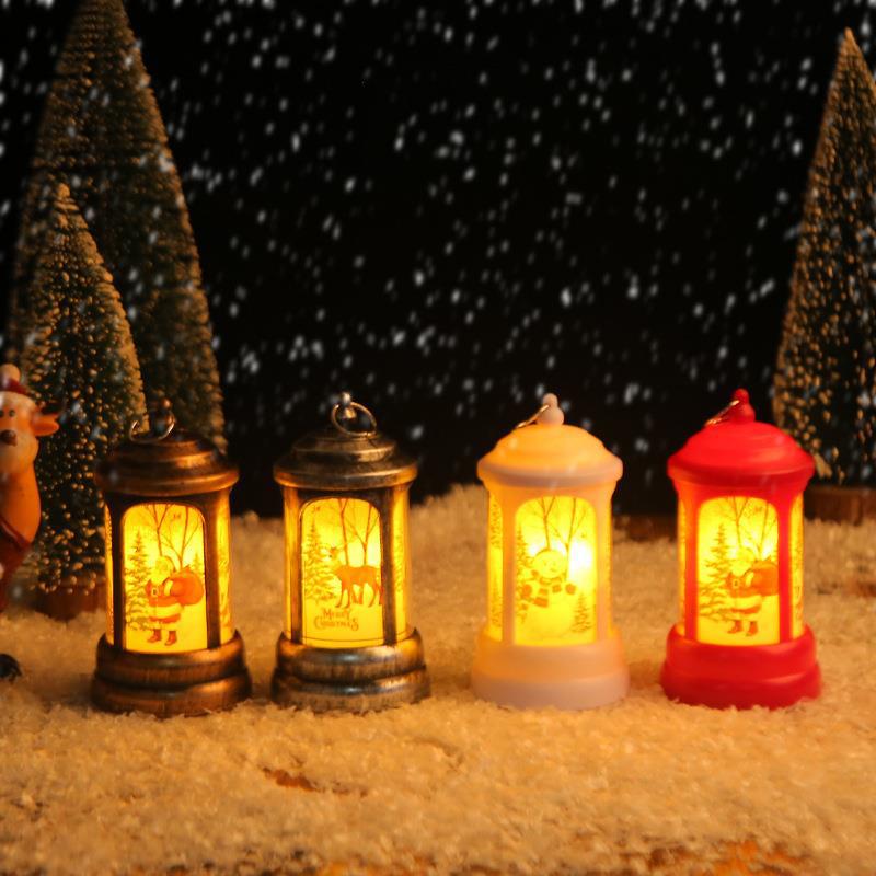 Christmas LED Lantern with Santa Claus Glow Decoration